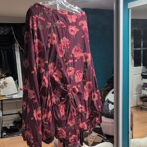 Chic Asymmetrical Floral Skirt